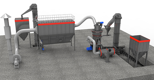 LM立式磨煤機三維流程圖